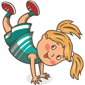 young girl in play school